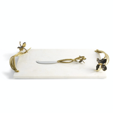 Black Iris Large Cheese Board with Knife, Michael Aram - RSVP Style